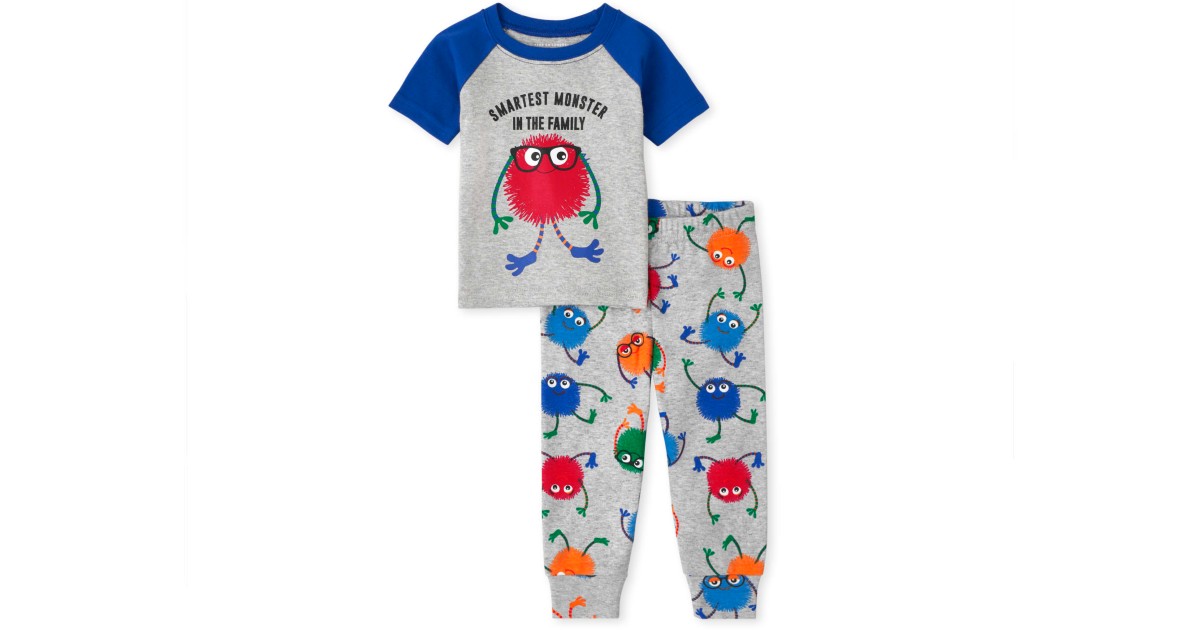The Children’s Place Monster Pajama Set