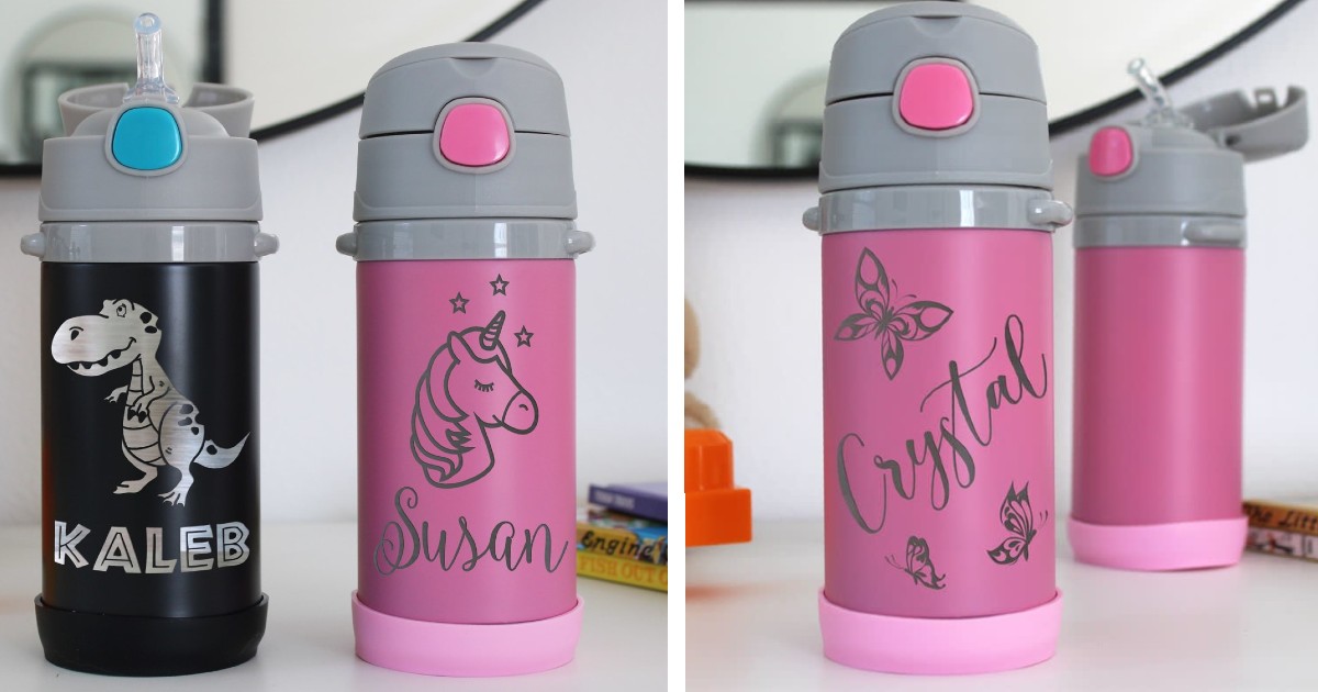 Kids Engraved Insulated Tumbler and Straw