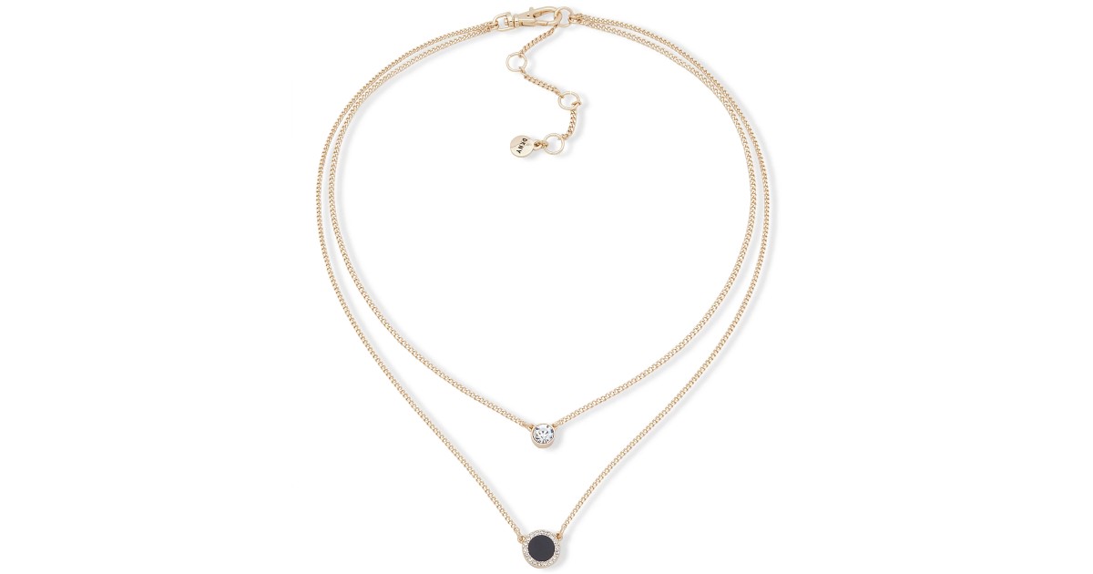 DKNY Layered Pendant Necklace