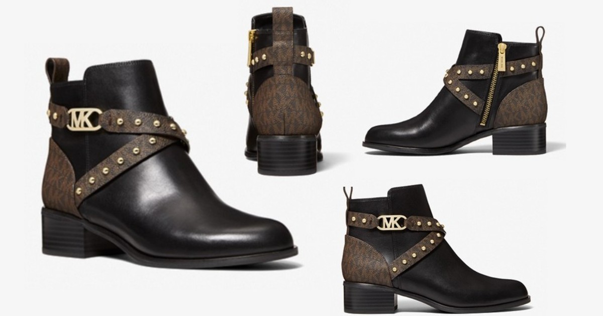Michael Kors Kincaid Leather & Studded Boot
