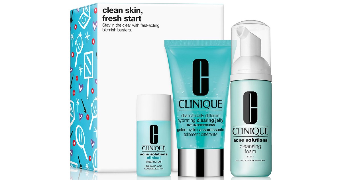 Clinique 3-Pc Clean Skin Acne Set
