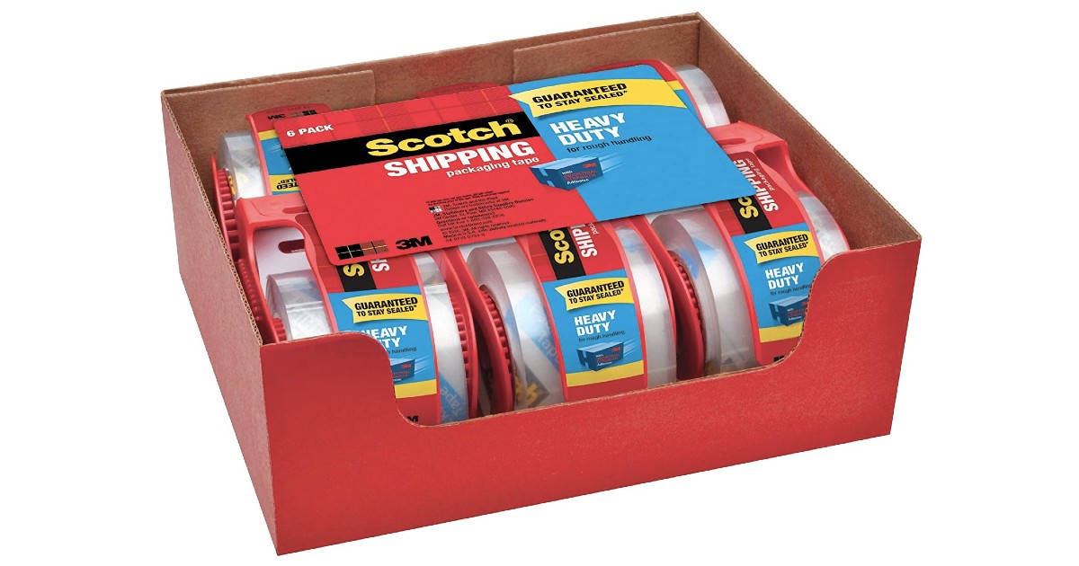 Scotch Heavy Duty Packaging Tape 6Ct ONLY 12.99 (Reg. 23) Daily