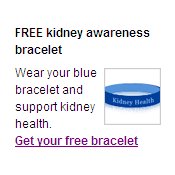Kidney Health Awareness Bracelet