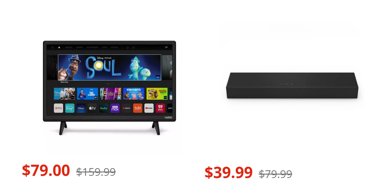 50 Off Vizio TV's from 79 & Sound Bars from 30 Today Only Deals