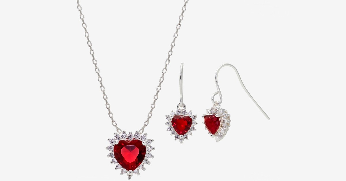 Sparkle Allure Heart Jewelry Set