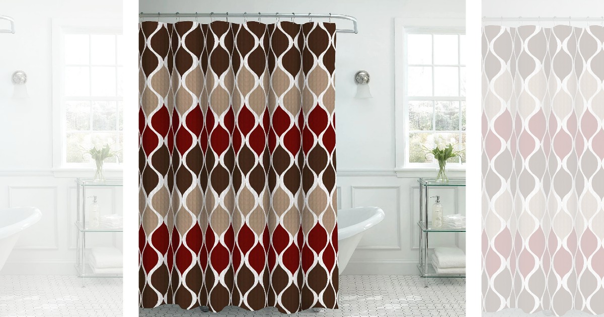 Shower Curtain with Hooks Set 13-Piece 