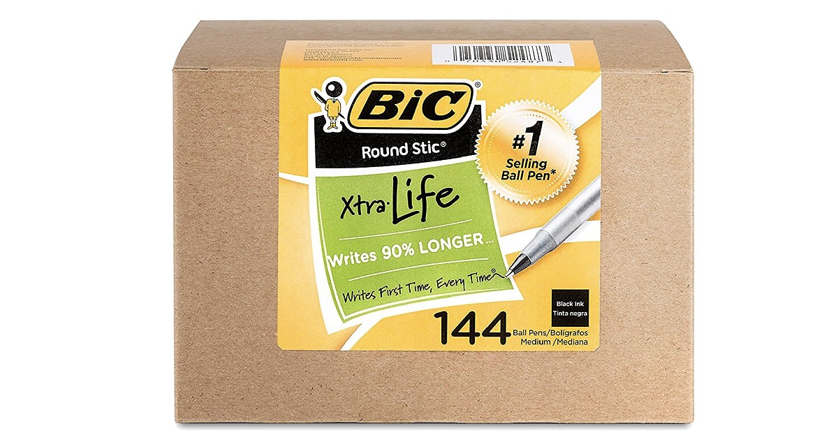 BIC Round Stic Xtra Life Ballpoint Pen on Amazon