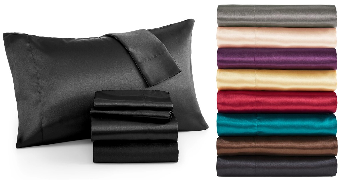 6-Piece Satin Sheet Set Full Size