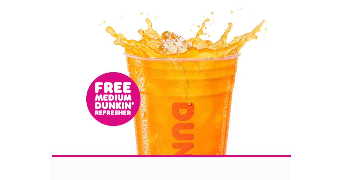 FREE Medium Dunkin' Refresher