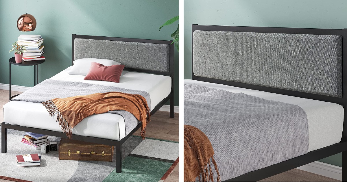 Metal Platform Bed Frame w/ Headboard