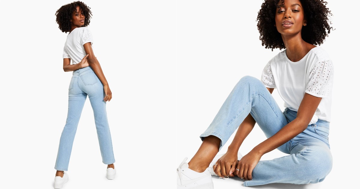 Style & Co. High Rise Straight-Leg Jeans