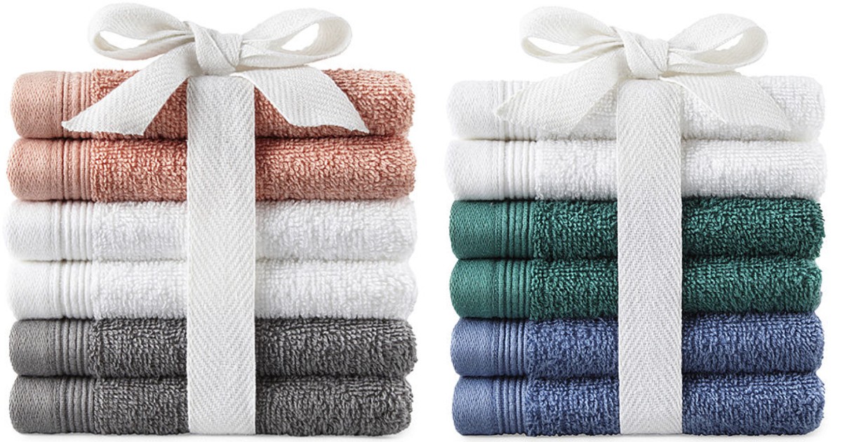 Home Expressions 6-Piece Washcloth Set