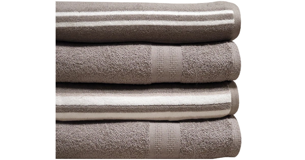 4 Piece Bath Towel Set ONLY $7...