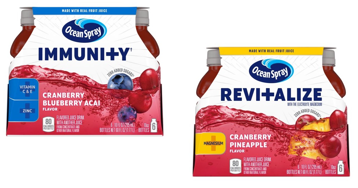 New Ocean Spray Immunity and Ocean Spray Revitalize at Walmart Daily