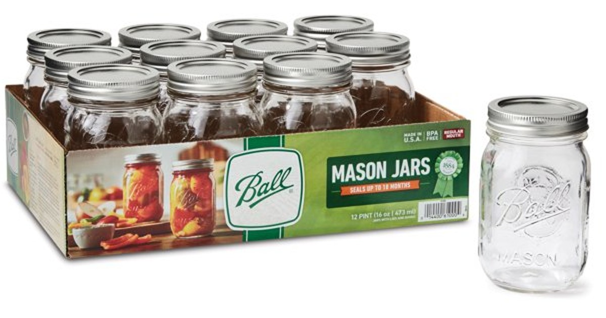 12-Pack Ball Mason Jar at Walmart