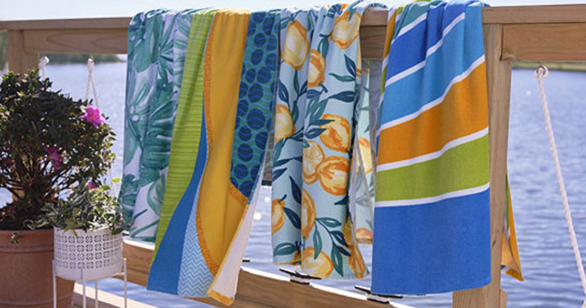 Tropical Foliage Beach Towel at JCPenney
