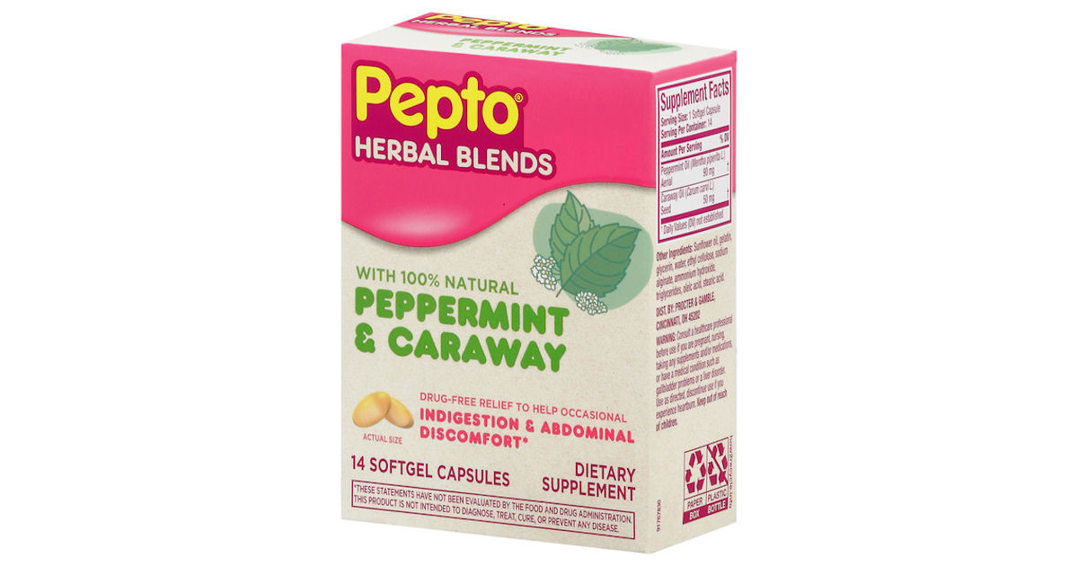 FREE Full-Size Pepto Herbal Blends Peppermint &amp; Caraway