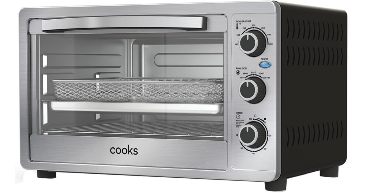 Cooks 6Slice Toaster Oven With Air Fry ONLY 71.99 (Reg 140) Daily