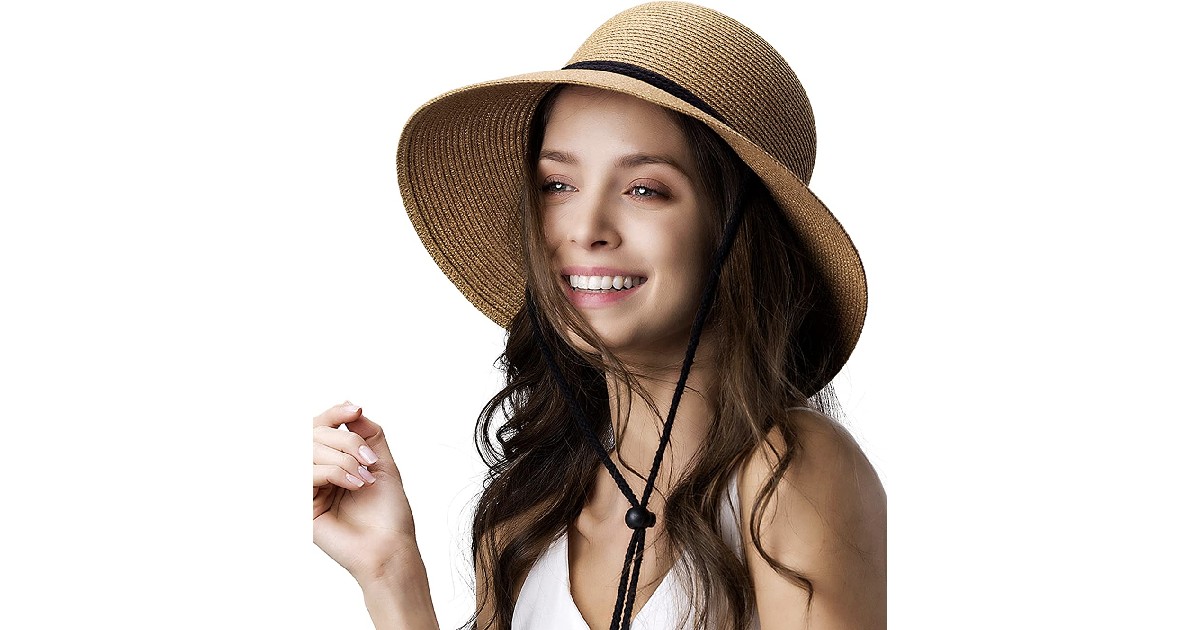 Womens Wide Brim Sun Hat on Amazon