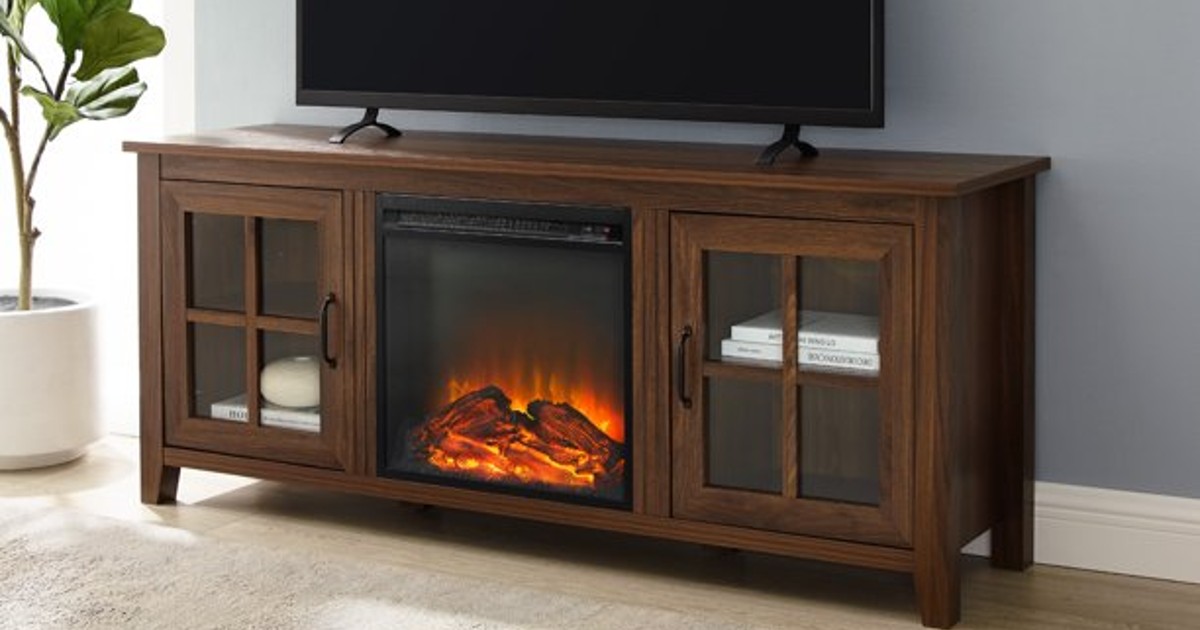 Manor Park Fireplace TV Stand at Walmart