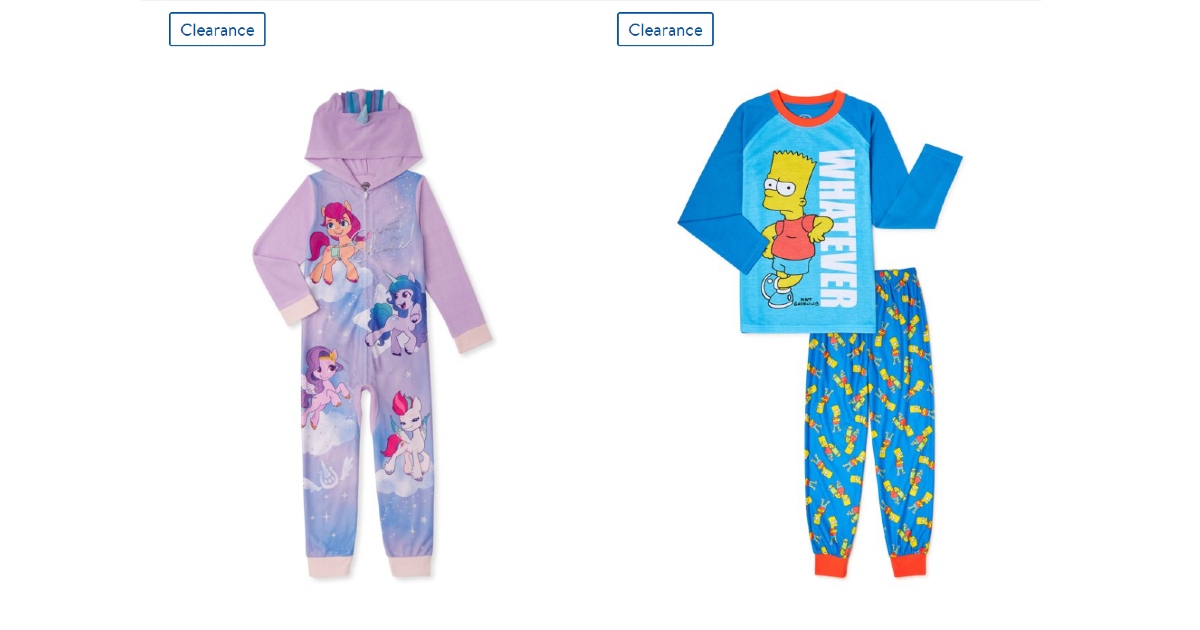 kids pajamas at walmart