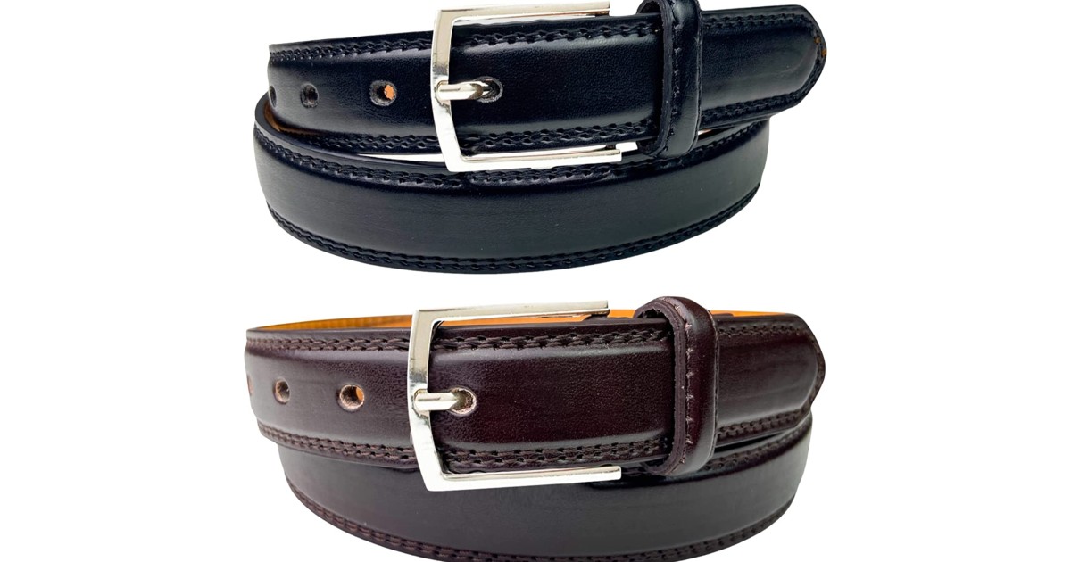 Amazon 2Pack Leather Belts ONLY 5.52 (Reg. 12) with Coupon Daily