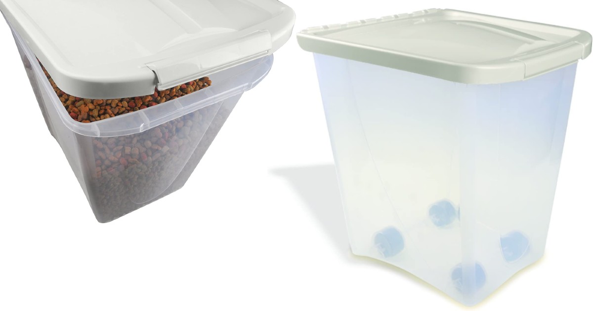 25Pound Rolling Pet Food Container ONLY 16.48 (Reg 29) Daily Deals