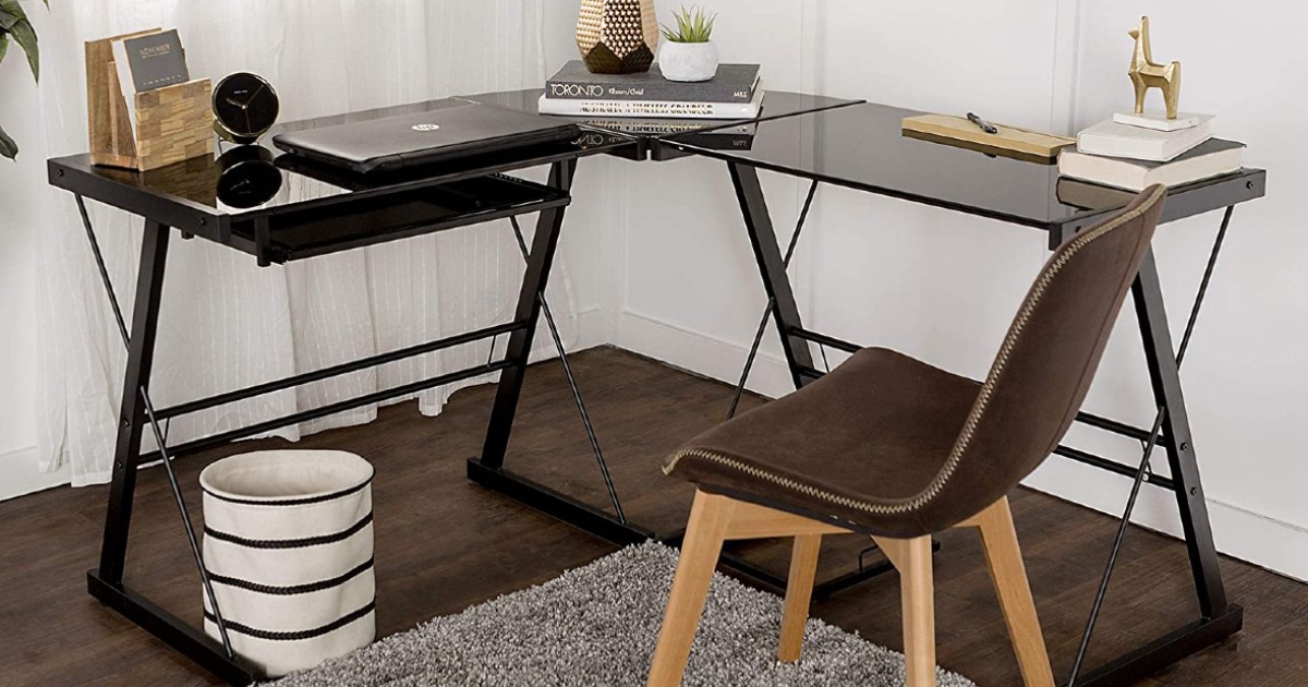 Glass Top Corner Gaming Desk ONLY 78.99 (Reg 249) Daily Deals & Coupons