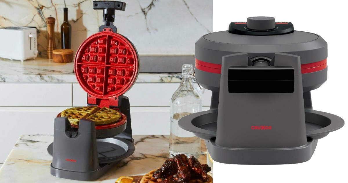 CRUXGG Rotating Waffle Maker O...