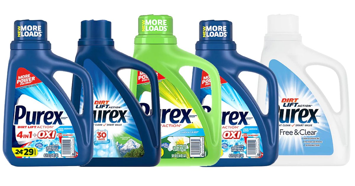 Score 5 Purex Laundry Detergents for 10.63 at Walgreens Daily Deals