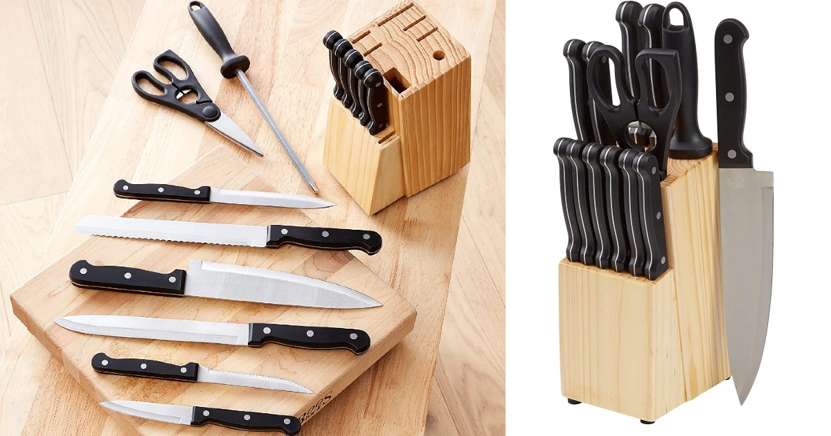 Amazon Basics 14-Piece Kitchen Knife Set