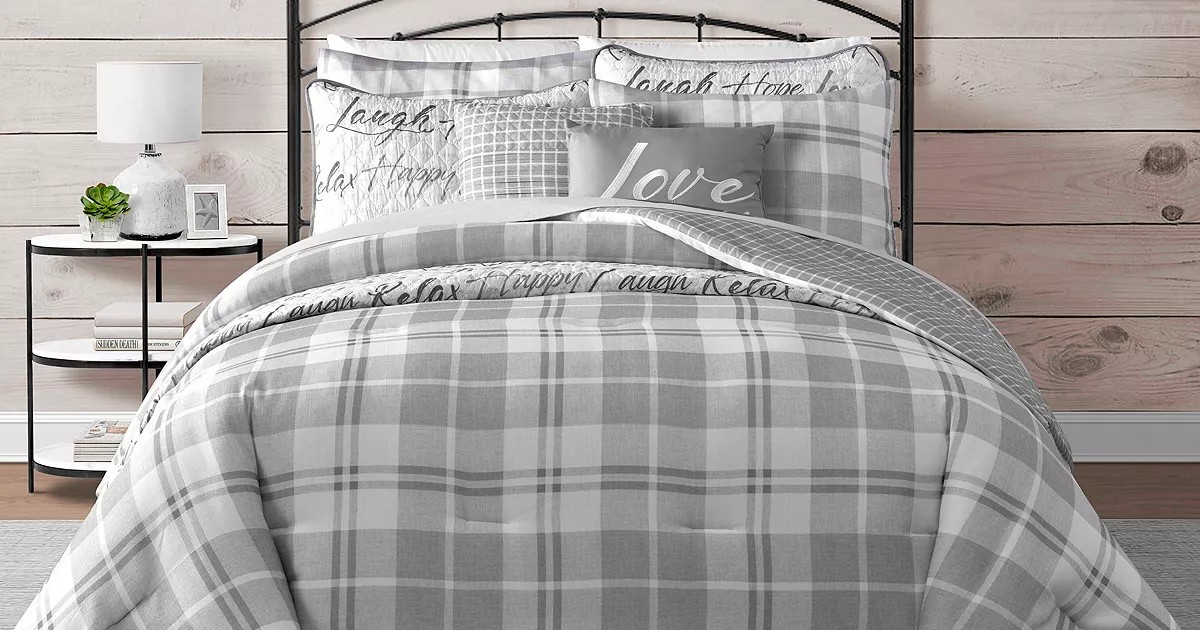 Sunham Gingham 8-Pc King Comforter Set