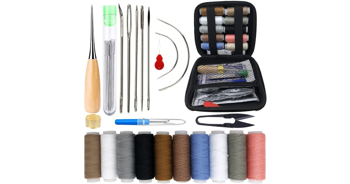 Upholstery Repair Sewing Kit 47Pc ONLY 6.99 (Reg 17) Daily Deals