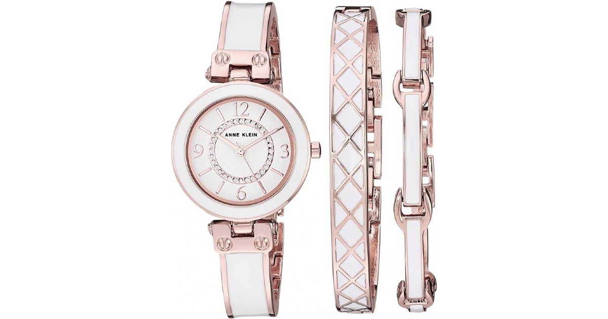 Anne Klein Watch and Bracelet Set at Amazon
