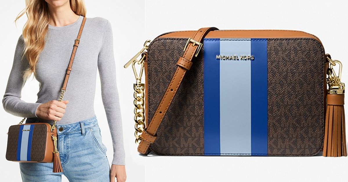 Michael Kors Jet Set Logo Stripe Camera Bag ONLY $79 (Reg $198)