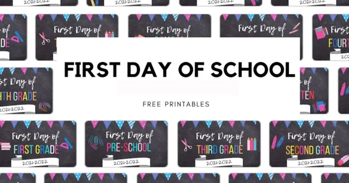 FREE First Day of School Print...
