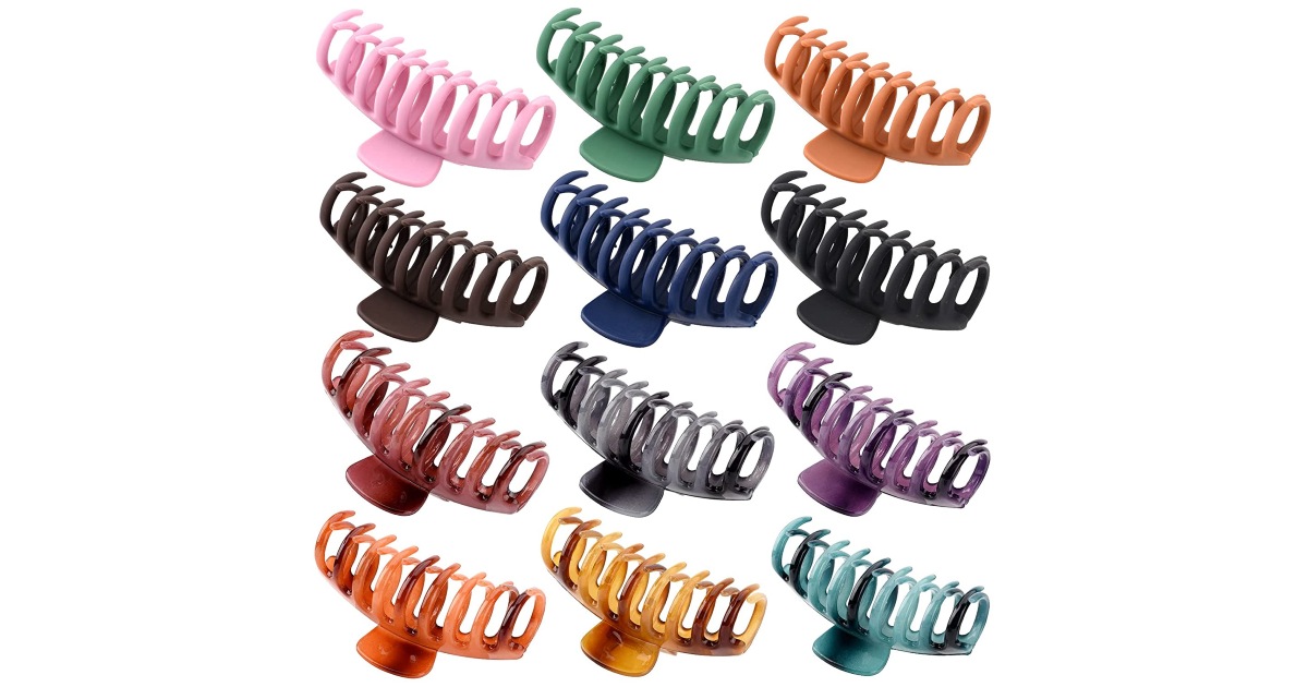 12 PC Hair Clips at Amazon