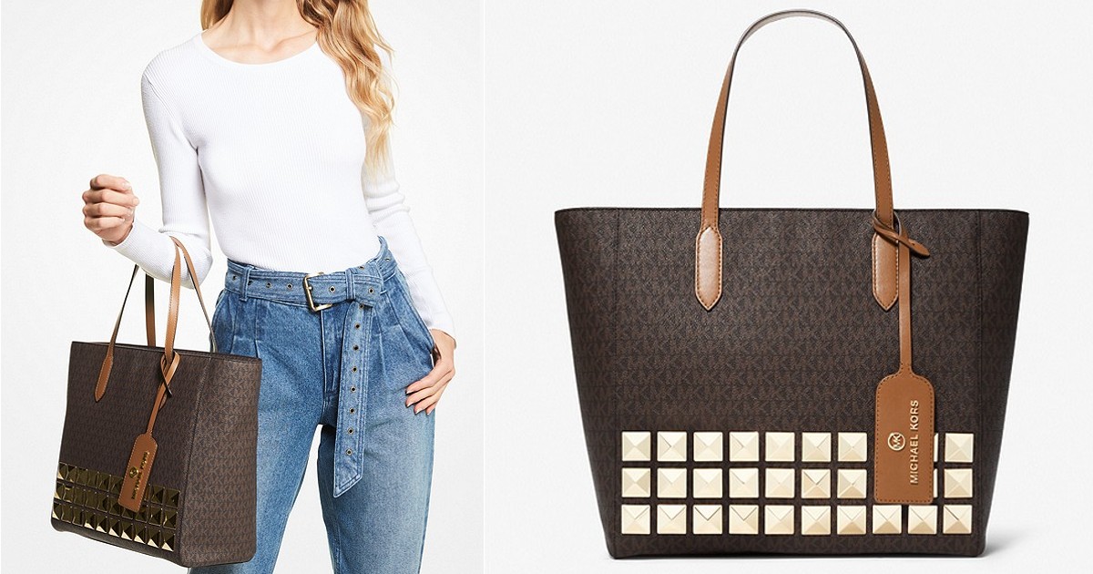 Michael Kors Sinclair Studded Logo Tote Bag