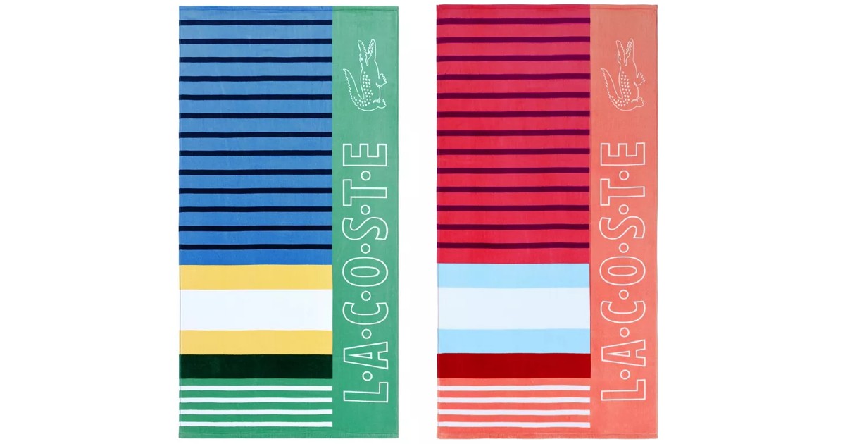 Lacoste Sporty Cotton Beach Towel at Macy's