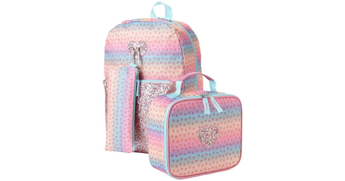 Girls Glitter 3-in-1 Backpack Set 