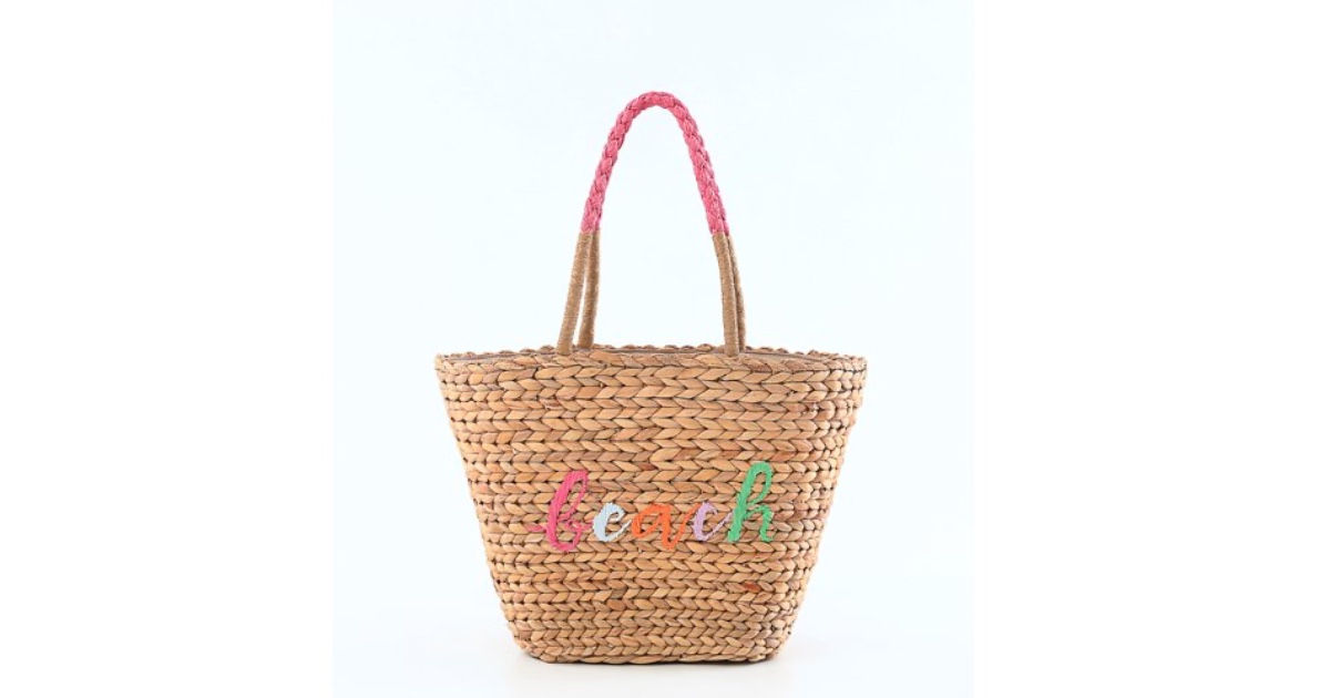 Time and Tru Straw Beach Tote.