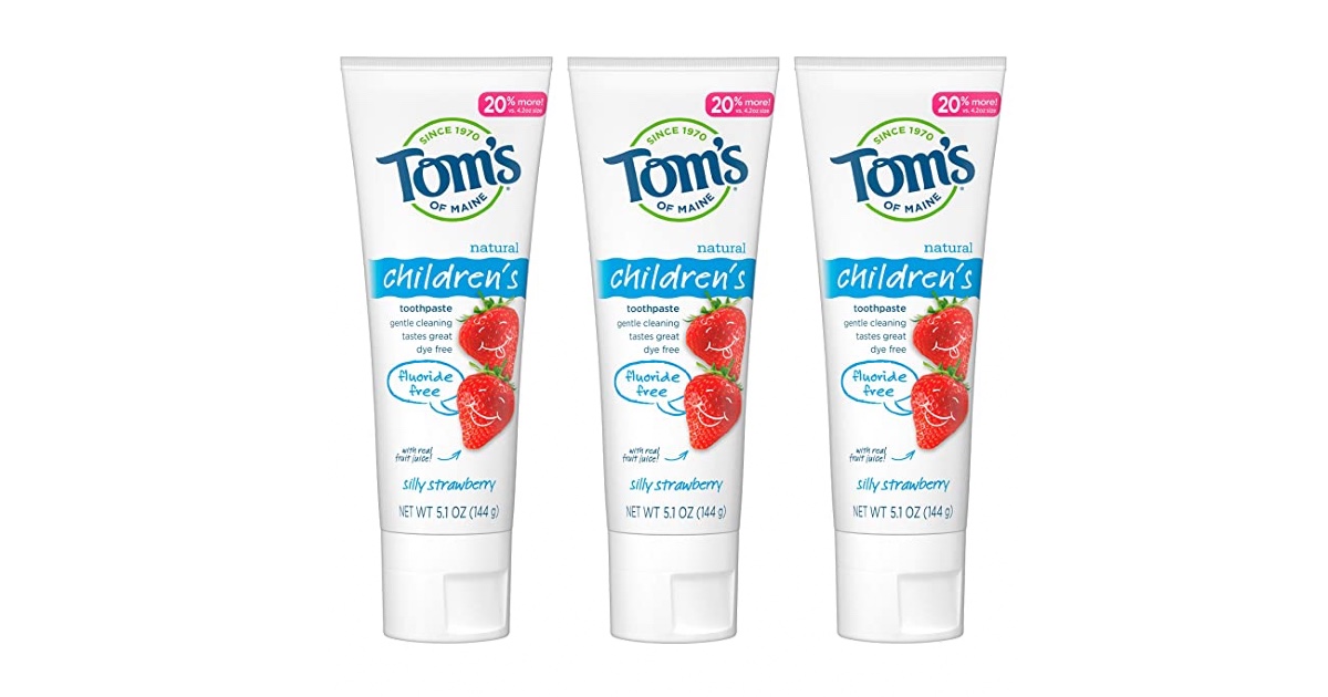 Tom's of Maine Kids Toothpaste 3pk ONLY 9.58 (Reg. 16.47) Daily