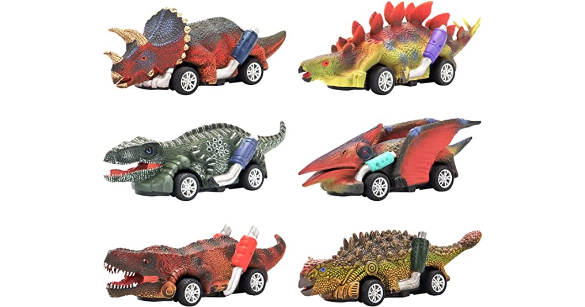 Dinobros Pull Back Cars at Amazon
