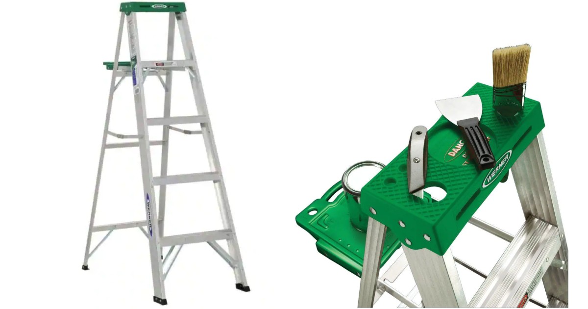 Aluminum Step Ladder 5 ft ONLY 39.99 (Reg 73) Daily Deals & Coupons