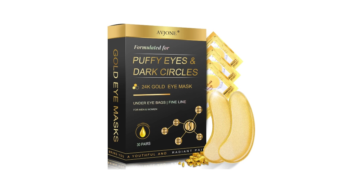 24K Gold Eye Masks at Amazon
