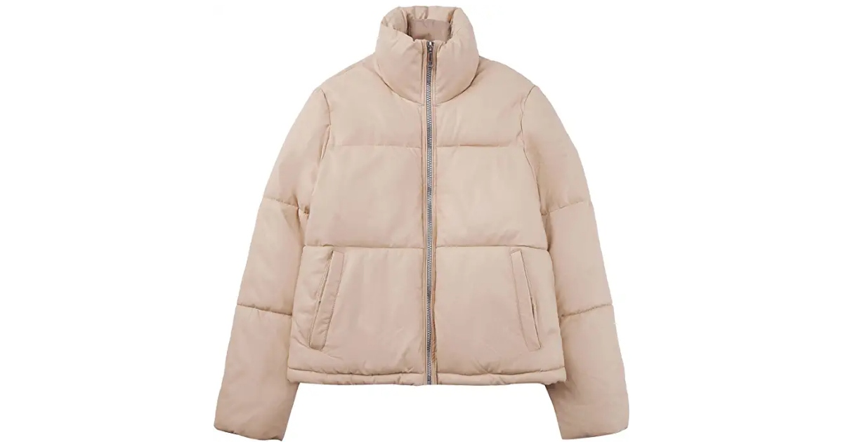 Women's Faux Leather Puffer Jacket at Amazon