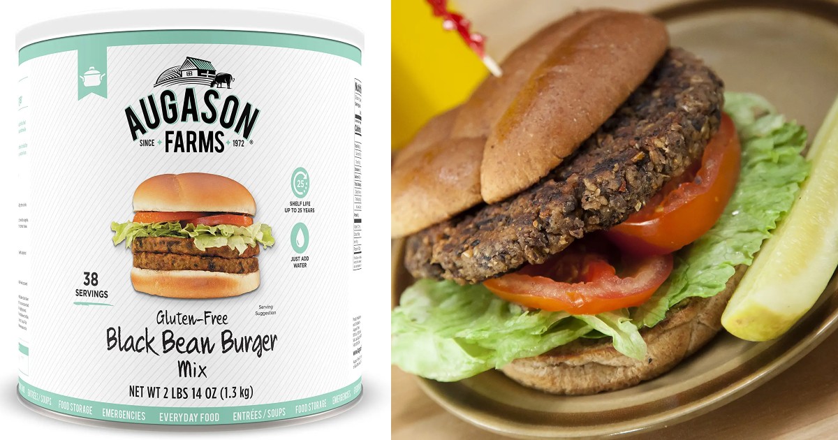 Augason Farms Black Bean Burger Mix 