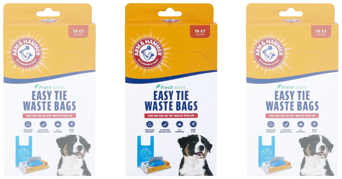 Arm & Hammer Easy Tie Waste Bags 75-Pack