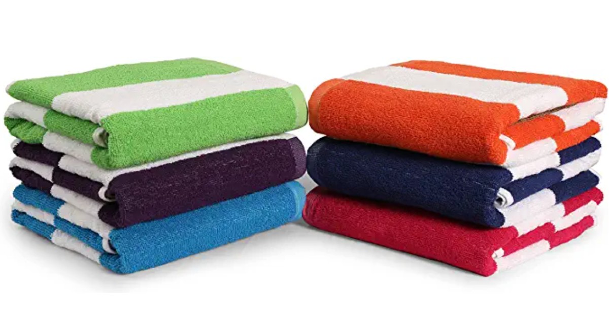 Bath & Beach Towel 6Pack ONLY 22.99 (Reg 40) Daily Deals & Coupons
