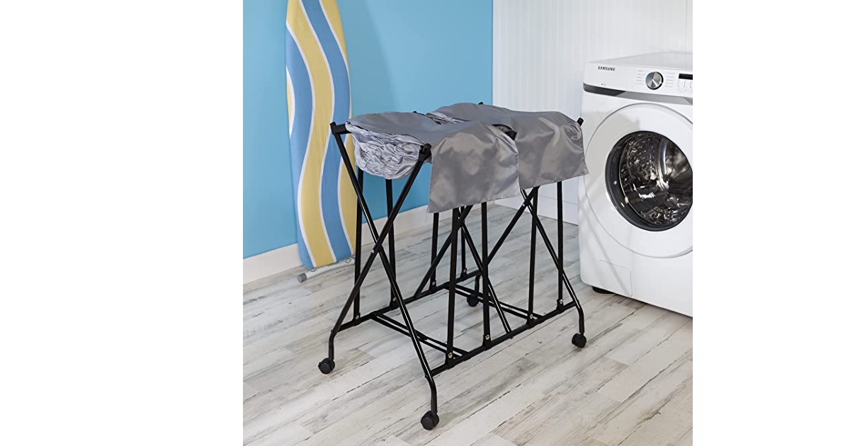 Foldable 2 Bag Laundry Sorter ONLY 22.39 (Reg. 114.99) Daily Deals